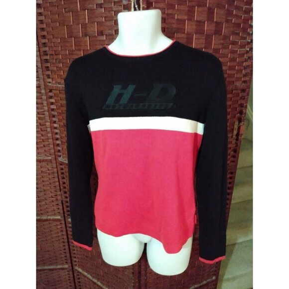 Harley-Davidson Sweaters - Vintage Women's Harley Davidson Sweater XL Cotton Motorcycle Biker